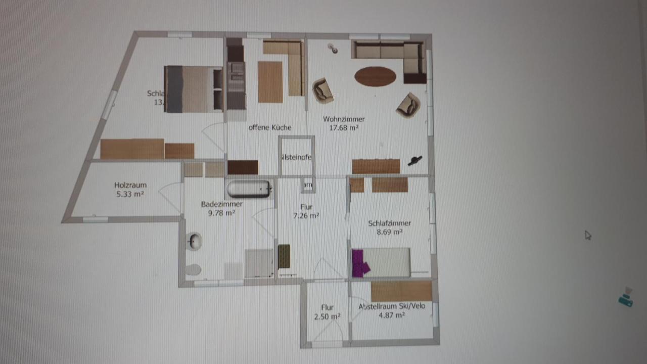 Alpensonne Apartment Reckingen Bagian luar foto